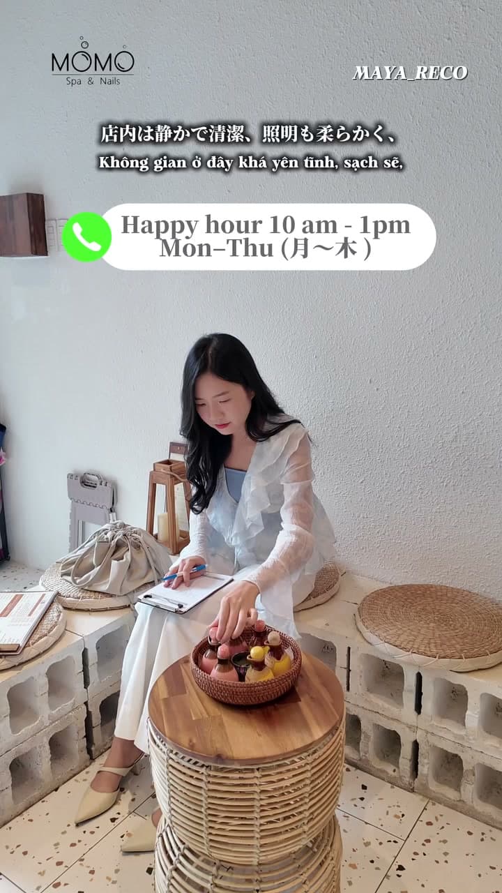 호치민 1군 네일샵 모모스파 스파 앤 네일 리셉션 공간
